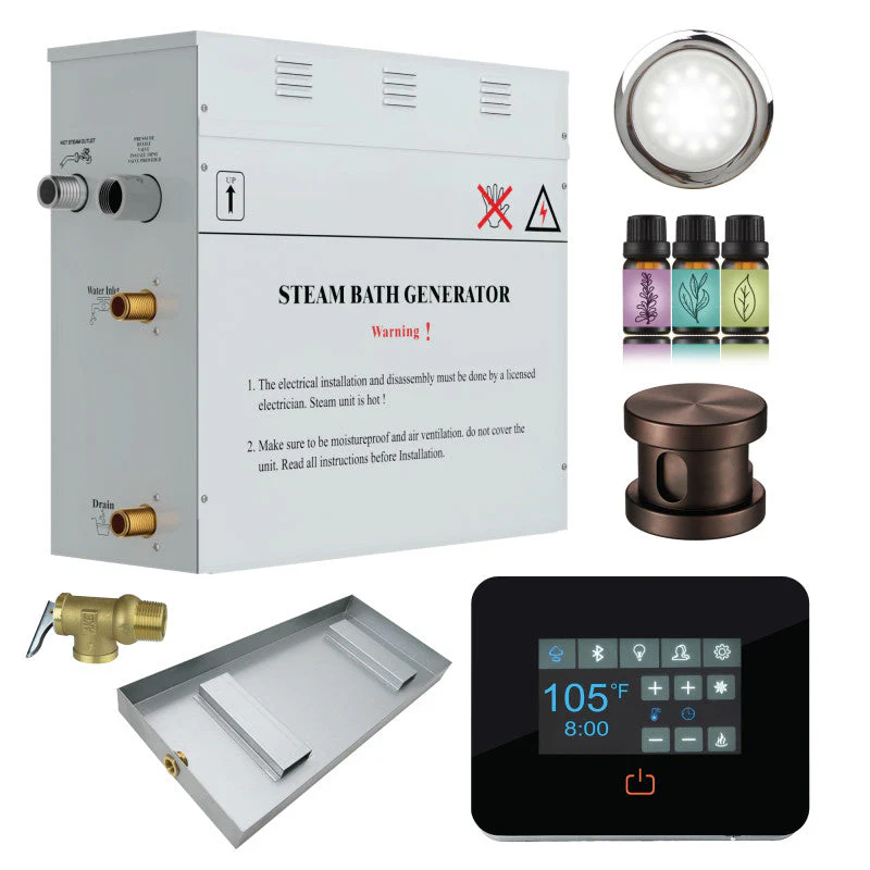 Contractors Series Steam Bath Generator with Quickstart, Digital Touchpad, Auto-Drain, and Aroma Steamhead - Image 10