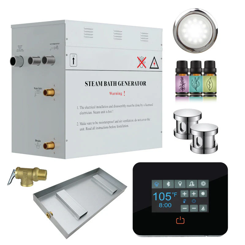 Contractors Series Steam Bath Generator with Quickstart, Digital Touchpad, Auto-Drain, and Aroma Steamhead - Image 2