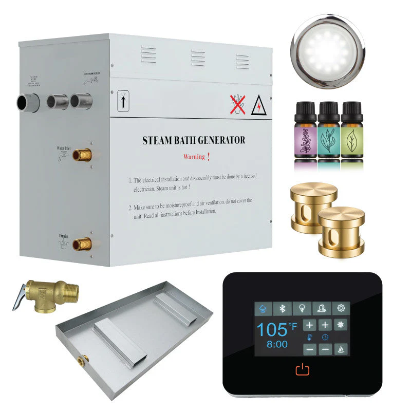 Contractors Series Steam Bath Generator with Quickstart, Digital Touchpad, Auto-Drain, and Aroma Steamhead - Image 3