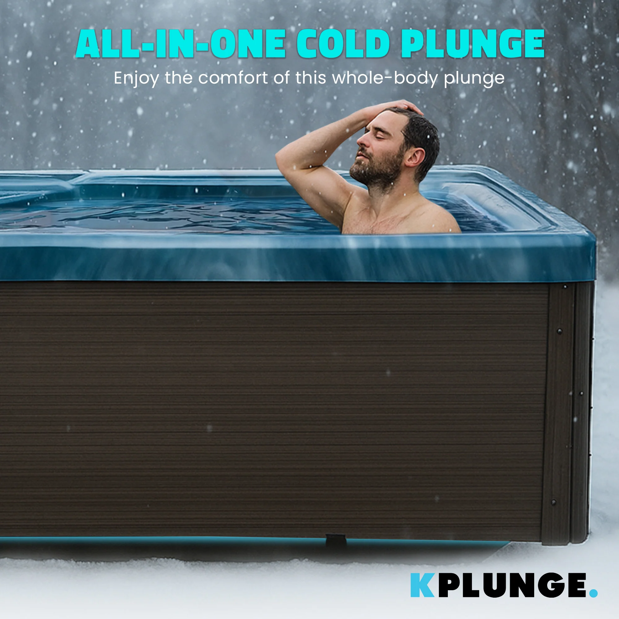 All-in-One Cold Plunge and Hot Tub with Built-in Chiller, Lights, and WiFi in Blue - Image 11