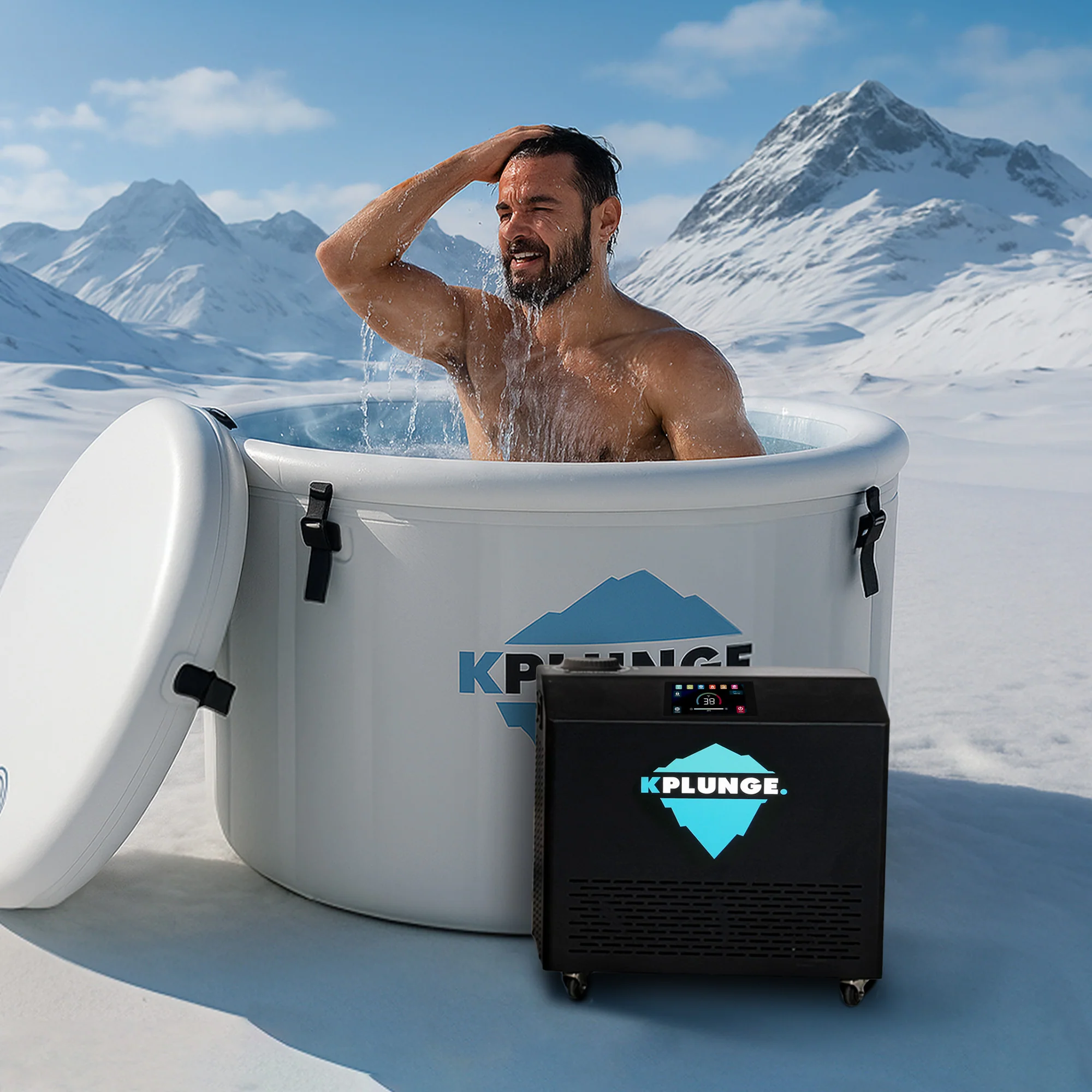 Gale Cold Plunge Chiller and Heater in Black with Cooling and Heating, WiFi App Control, and Filter - Image 3