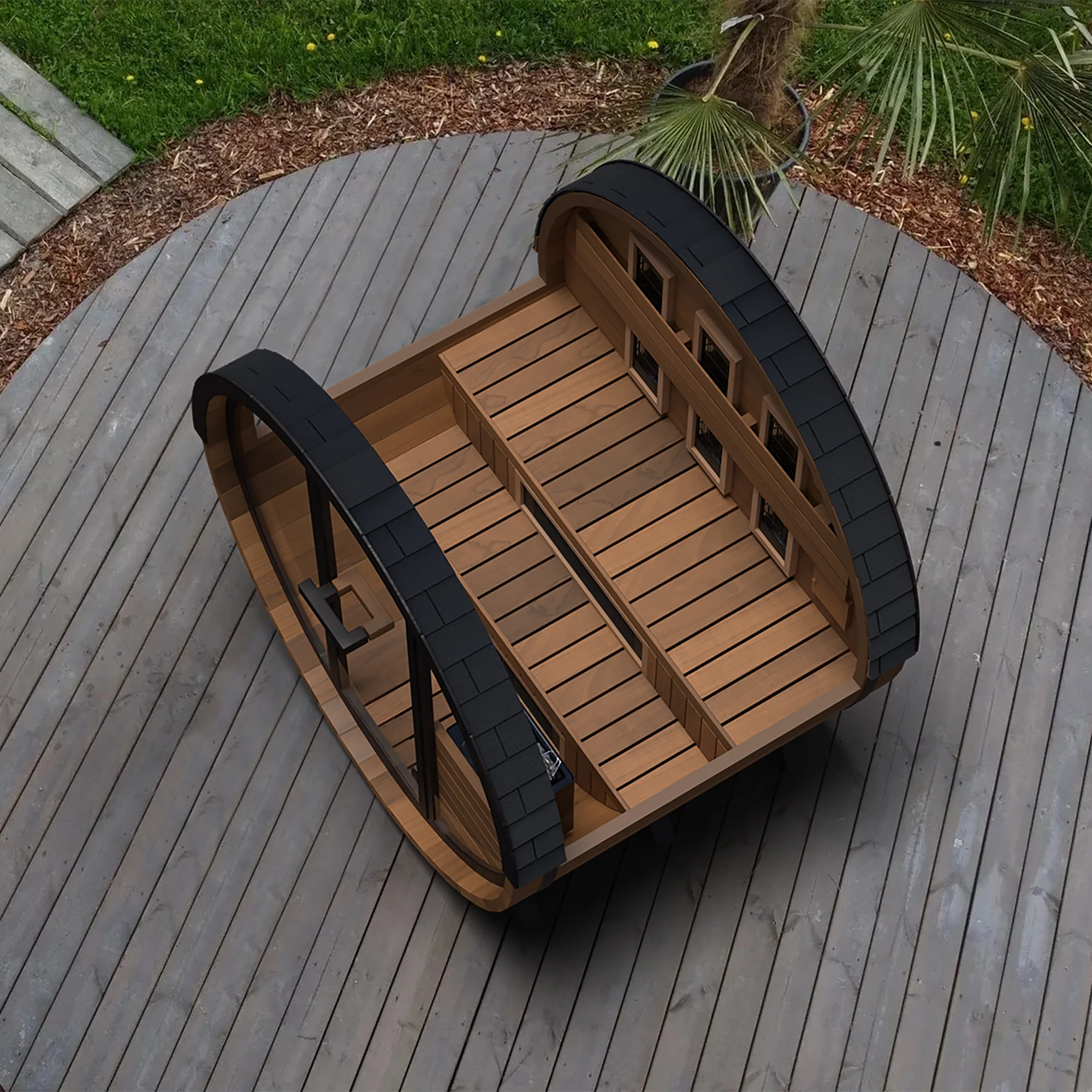 Finnmark Infrared and Traditional Cedar Combination Barrel Sauna FD-6 - Image 10