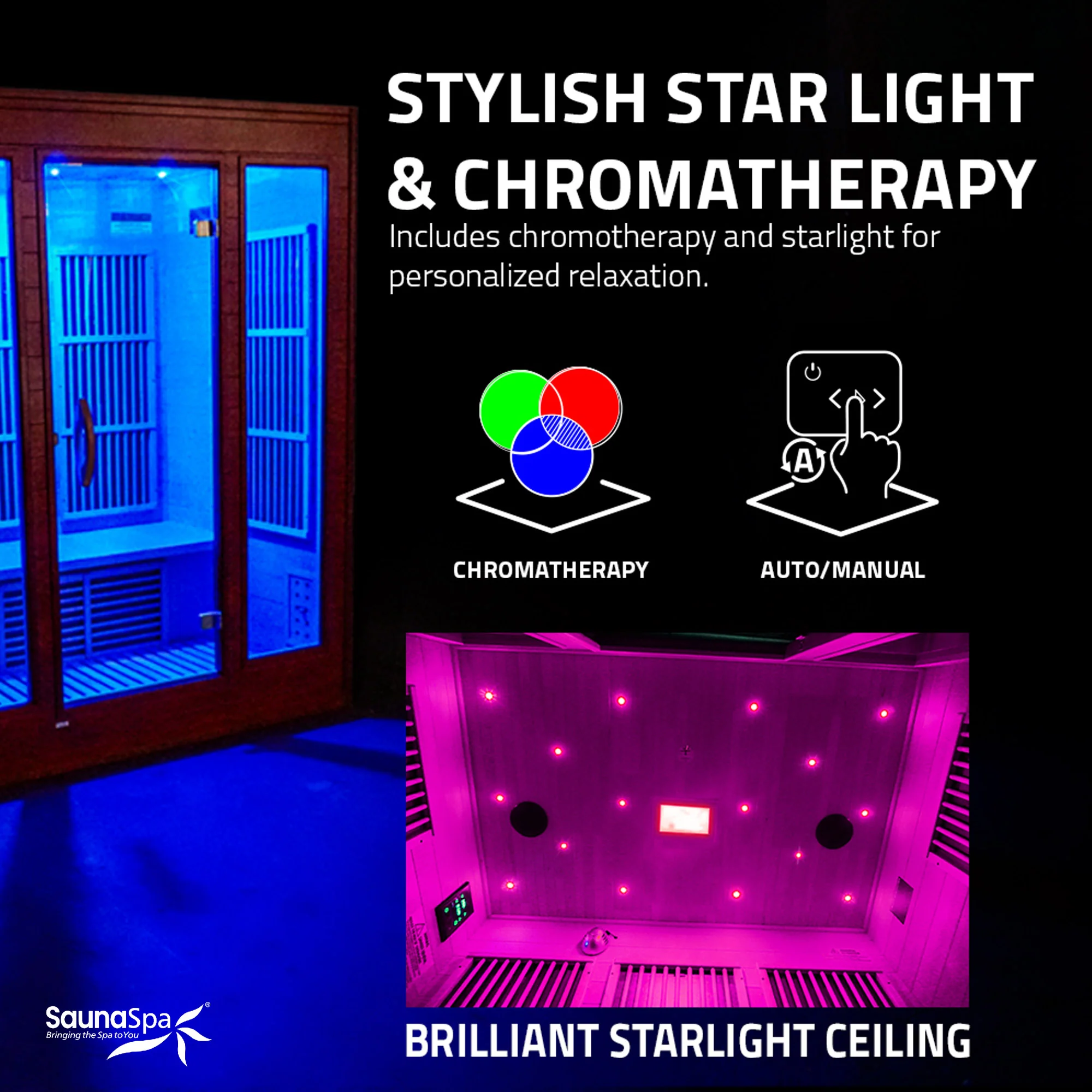 Maldives 2-Person Indoor Hemlock Wooden Low EMF Carbon FAR Infrared Home Sauna Room with LED Touch Control Panel - Image 10