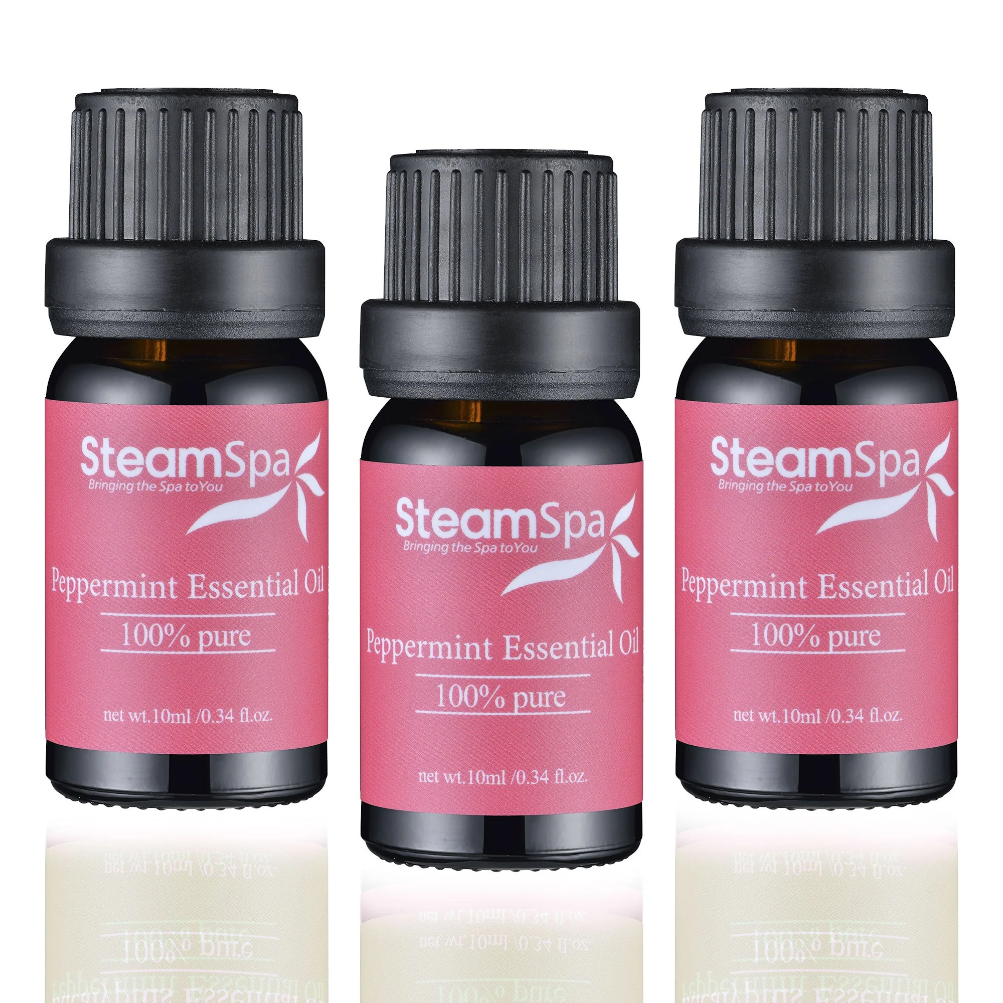 SteamSpa Essence of Peppermint Aromatherapy Oil Extract Value Pack